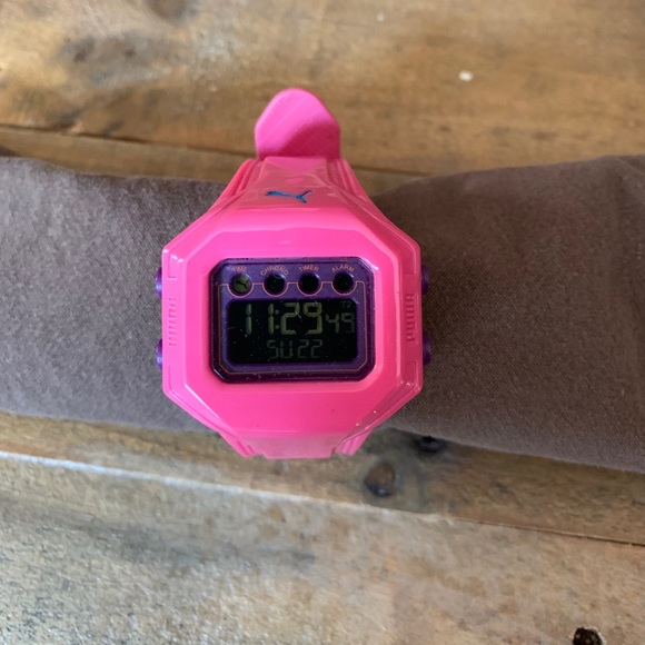 Puma pink digital sports watch - Picture 2 of 8
